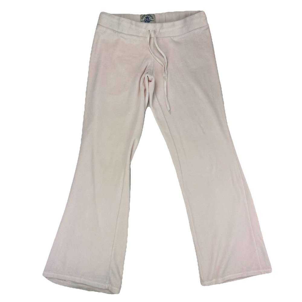 Y2K Steve and Barrys Outfitters Light Pink Terry Cloth Pants Womens Small Lounge